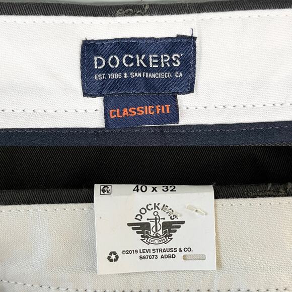 Dockers Classic Fit Easy Khaki Mens Pants Stretch 40 x 32 Brown New - Picture 8 of 13